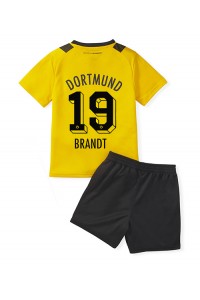 Fotbalové Dres Borussia Dortmund Julian Brandt #19 Dětské Domácí Oblečení 2022-23 Krátký Rukáv (+ trenýrky)
